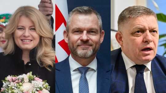 Na snímke (zľava) prezidentka SR Zuzana Čaputová, predseda NR SR Peter Pellegrini a predseda Vlády SR Robert Fico.