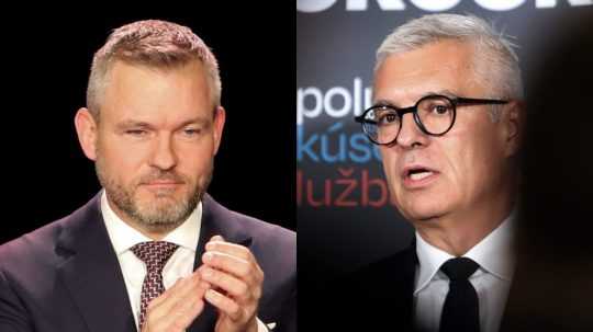 Zľava Peter Pellegrini (Hlas-SD) a Ivan Korčok.