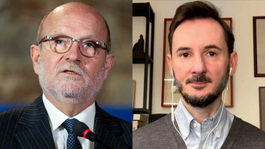 Zľava exminister zahraničn&yacute;ch vec&iacute; Rastislav K&aacute;čer a politol&oacute;g Erik L&aacute;&scaron;tic.