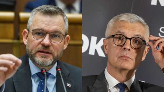 Zľava Peter Pellegrini a Ivan Korčok.