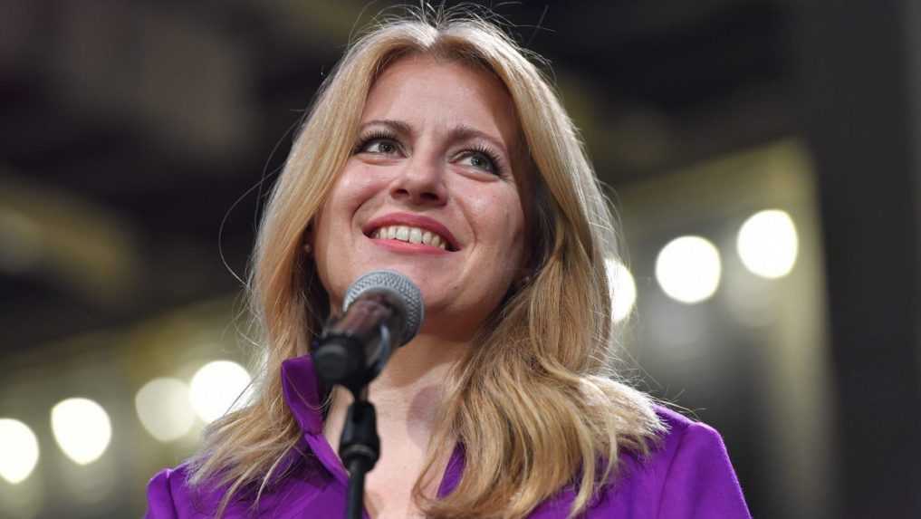 Prezidentka Zuzana Čaputová po zverejnení výsledkov prezidentských volieb v roku 2019.