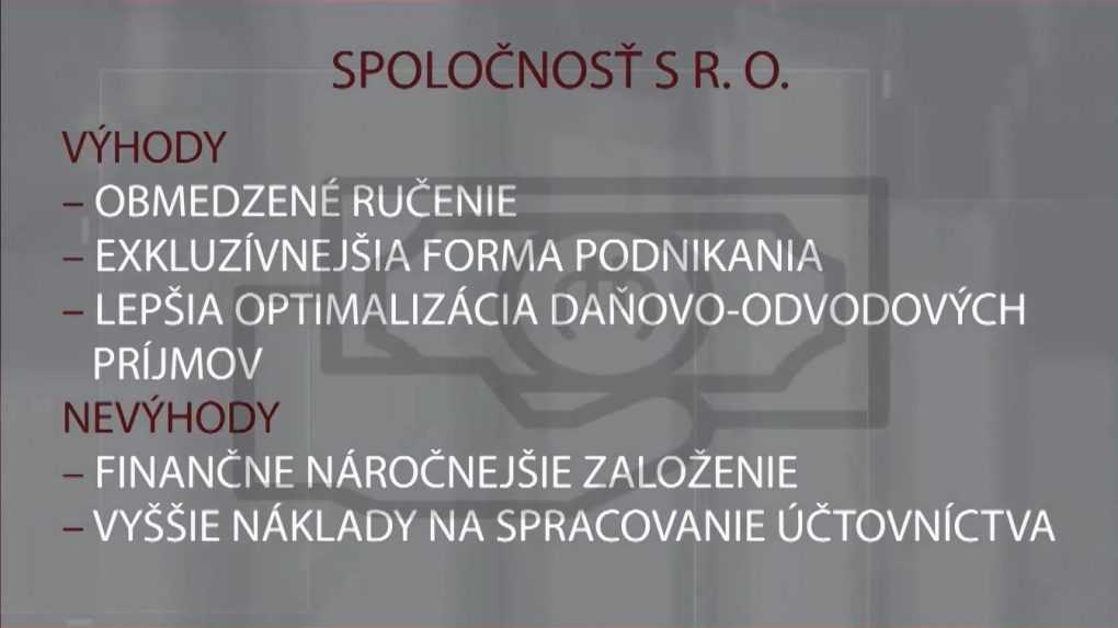 Výhody a nevýhody s.r.o.