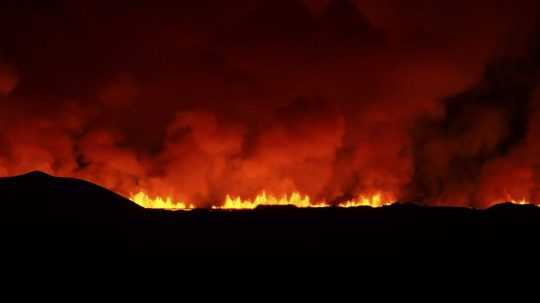 Sopečná erupcia na Islande.