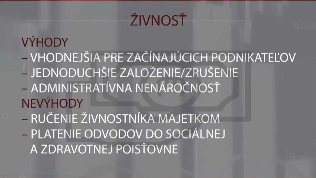 Výhody a nevýhody živnosti.