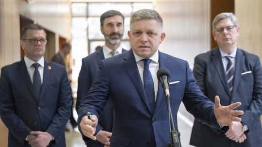 Premiér Robert Fico po zasadnutí vlády SR.