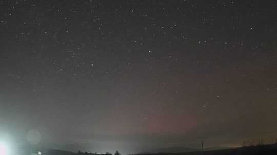 Polárna žiara nad Slovenskom.