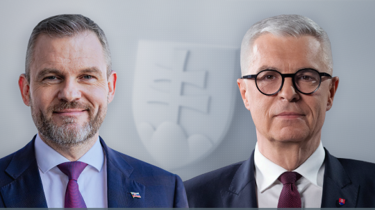 Prezidentskí kandidáti (zľava) Ivan Korčok a Peter Pellegrini.