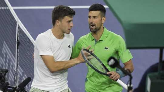 Luca Nardi a Novak Djokovič na Indian Wells