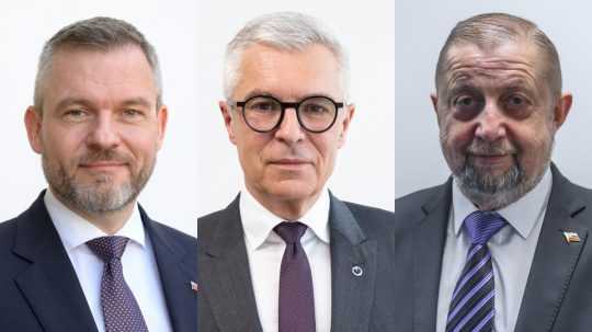 Zľava Peter Pellegrini, Ivan Korčok a Štefan Harabin.