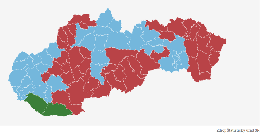 Víťazi v jednotlivých okresoch.