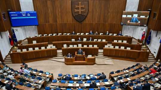 Na snímke slovenský parlament.