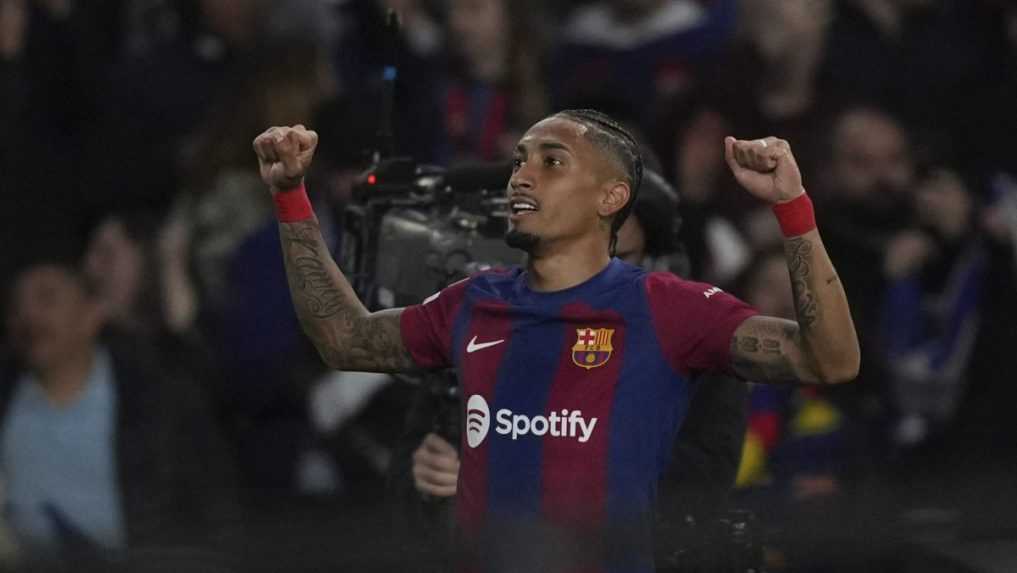 Brazílsky útočník Barcelony Raphinha.