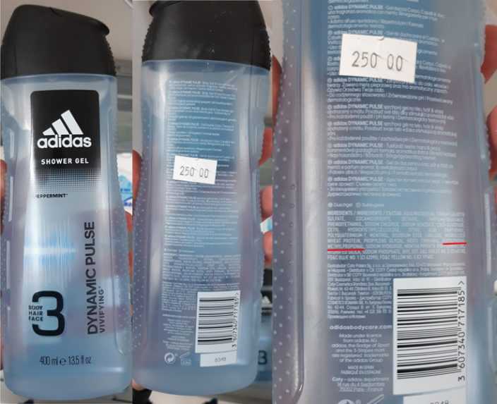 Na snímke pánsky sprchovací gél Adidas.