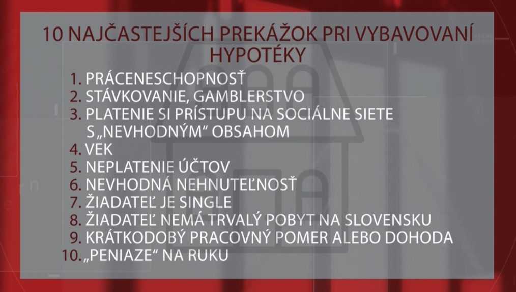 Desať najčastejších prekážok pri vybavovaní hypotéky.