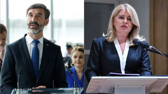 Na snímke zľava minister zahraničia Juraj Blanár (Smer-SD) a prezidentka SR Zuzana Čaputová.