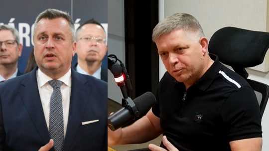 Na snímke zľava Andrej Danko (SNS) a Robert Fico (Smer-SD).