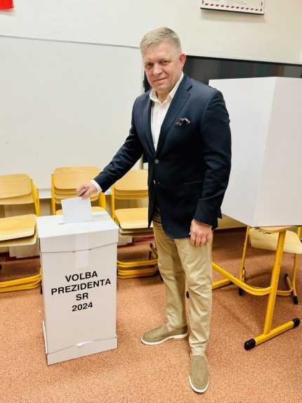 Na sn&iacute;mke Robert Fico.