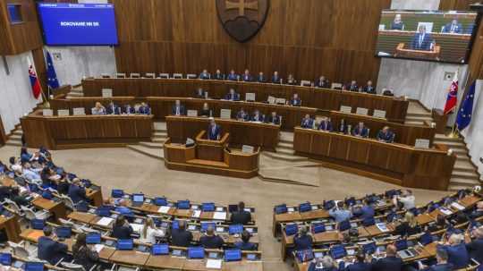 Na snímke slovenský parlament.