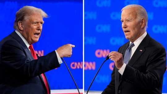 Donald Trump a Joe Biden.