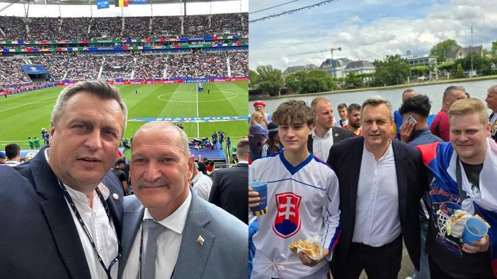 Ministri a politici boli na zápase Slovenska vo Frankfurte, pozval ich futbalový zväz