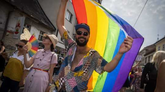 Archívna snímka z pochodu Dúhový Pride Bratislava.