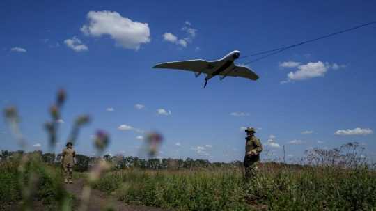 Ukrajinskí vojaci z prieskumnej jednotky dron Furia.