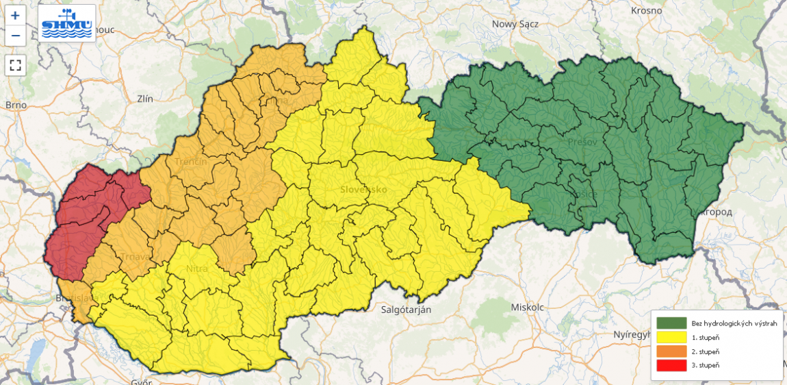Hydrologick&aacute; v&yacute;straha SHM&Uacute;.