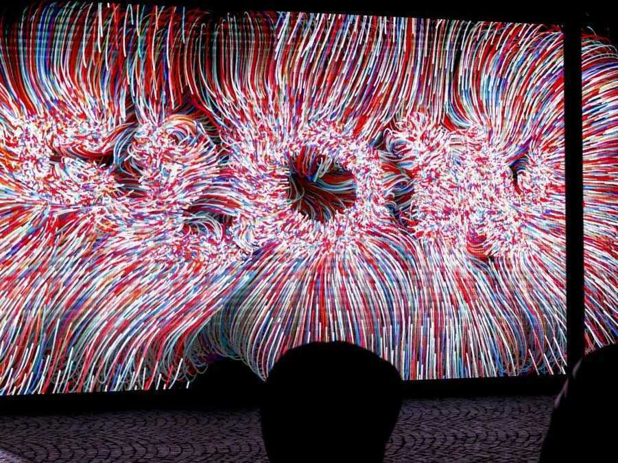 Na snímke interaktívna inštalácia Ján Šicko: Flow.