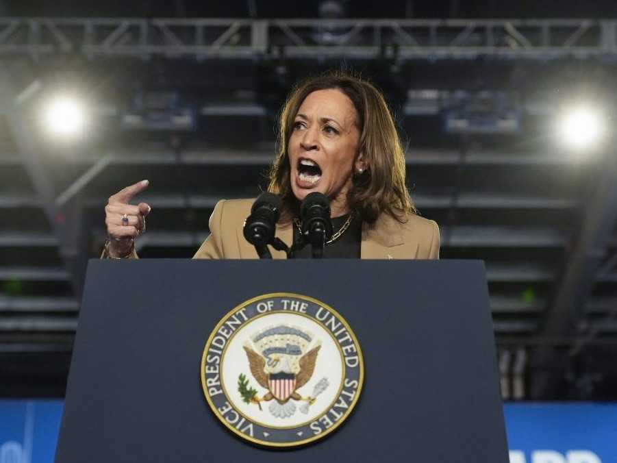 Demokratická prezidentská kandidátka Kamala Harrisová.