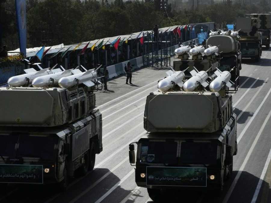 Ilustračná snímka iránskych rakiet.