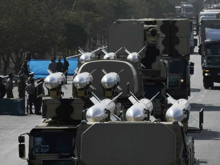 Ilustračná snímka iránskych rakiet.