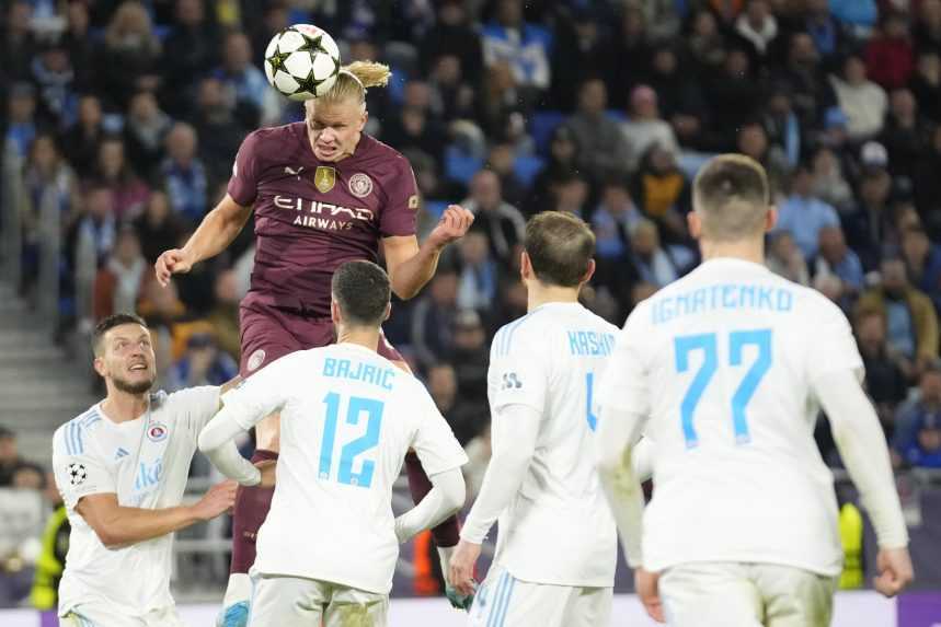 Prekvapenie sa na Tehelnom poli nekonalo: Manchester City zasadil Slovanu štyri gólové údery