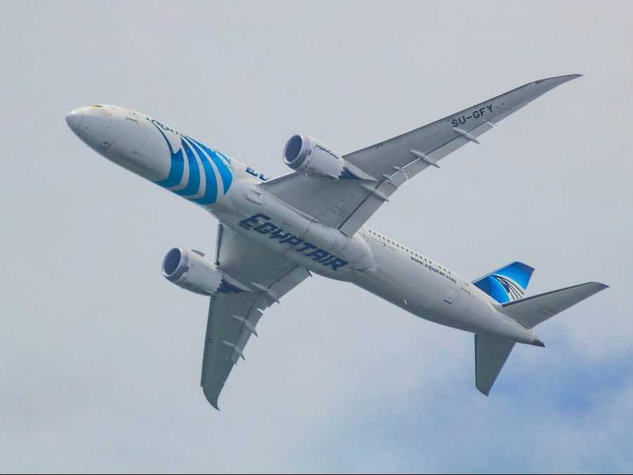 Lietadlo spoločnosti Egyptair - ilustračná snímka.