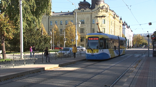 Na snímke električka v Košiciach.