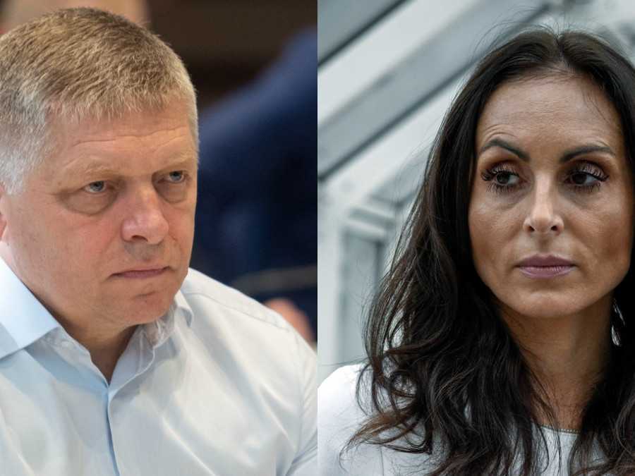 Premiér Robert Fico (Smer-SD) a Zuzana Dolinková (Hlas-SD).