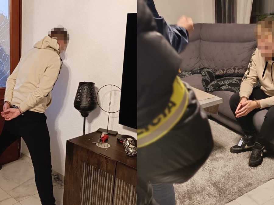 Na snímke zadržaný muž.