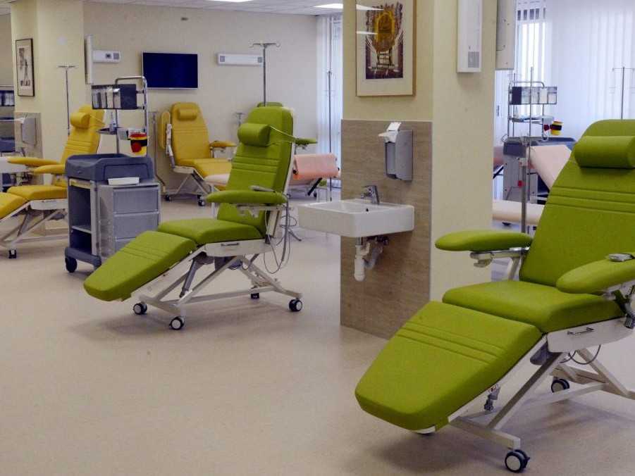 Zrekonštruované oddelenie ambulantnej chemoterapie.