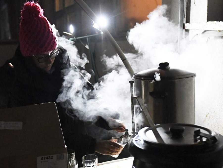 Noc vonku v Košiciach.