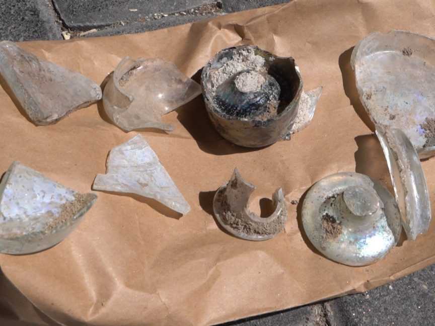 Časť archeologických nálezov v Trenčíne.