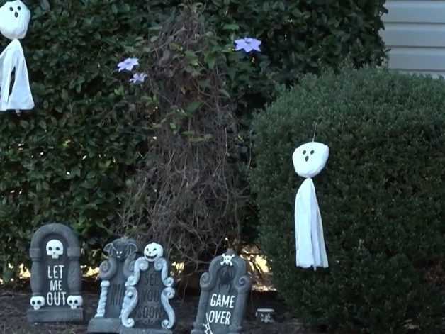 Na ilustračnej snímke halloweenska výzdoba v USA.