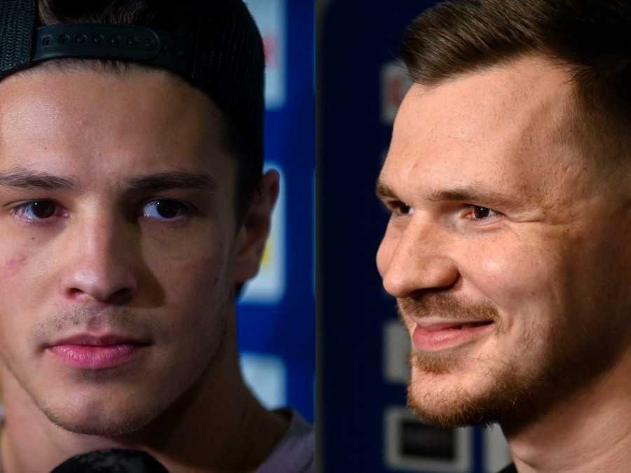 Slovenskí hokejisti Patrik Koch a Miloš Kelemen.