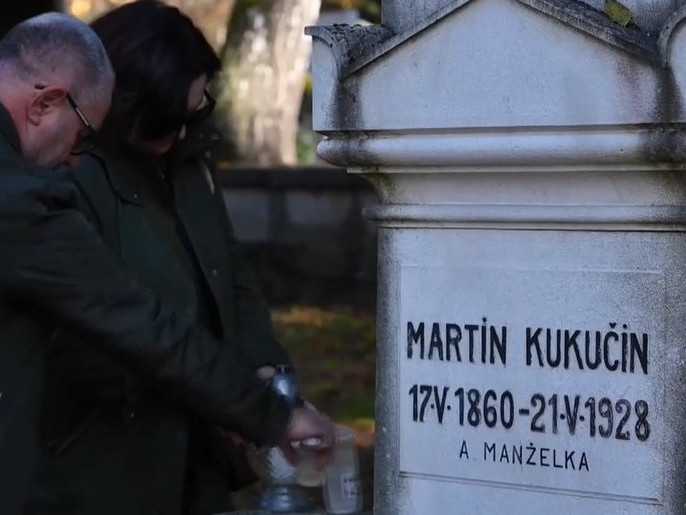 Na snímke pomník Martina Kukučína na cintoríne v Martine.