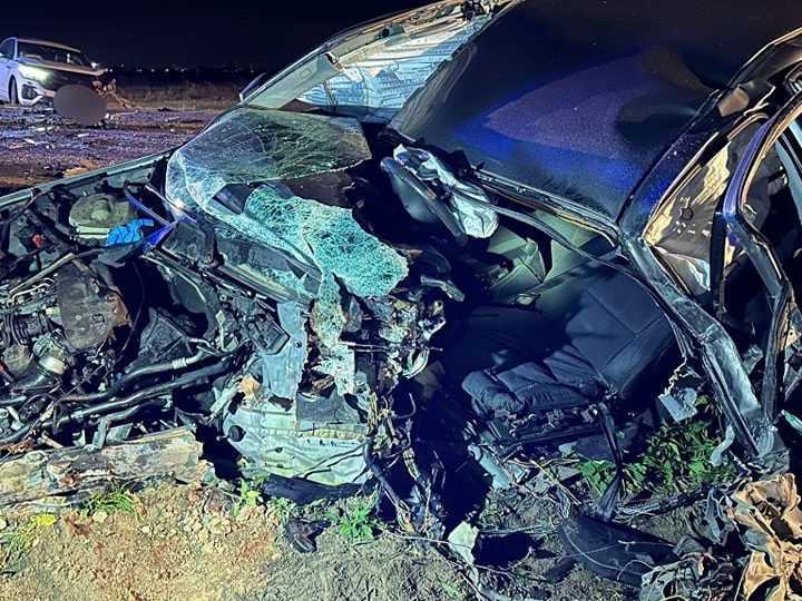 Na snímke miesto dopravnej nehody.