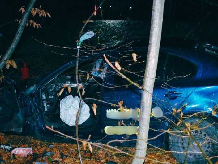 Na snímke miesto dopravnej nehody.