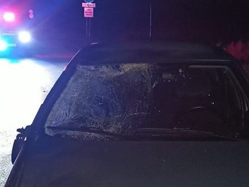 Na snímke miesto dopravnej nehody.