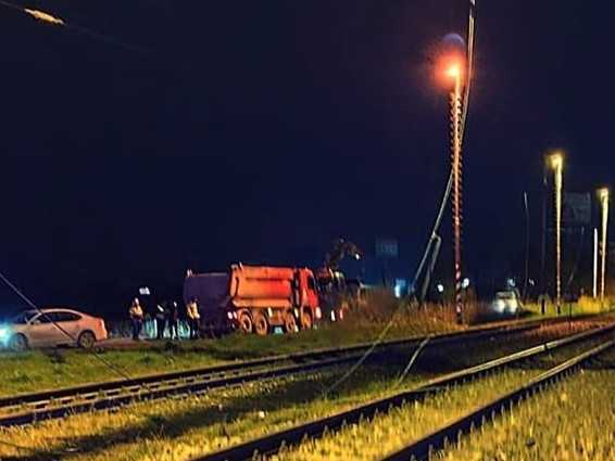 Neprejazdné priecestie v bratislavskej m.č. Vajnory.