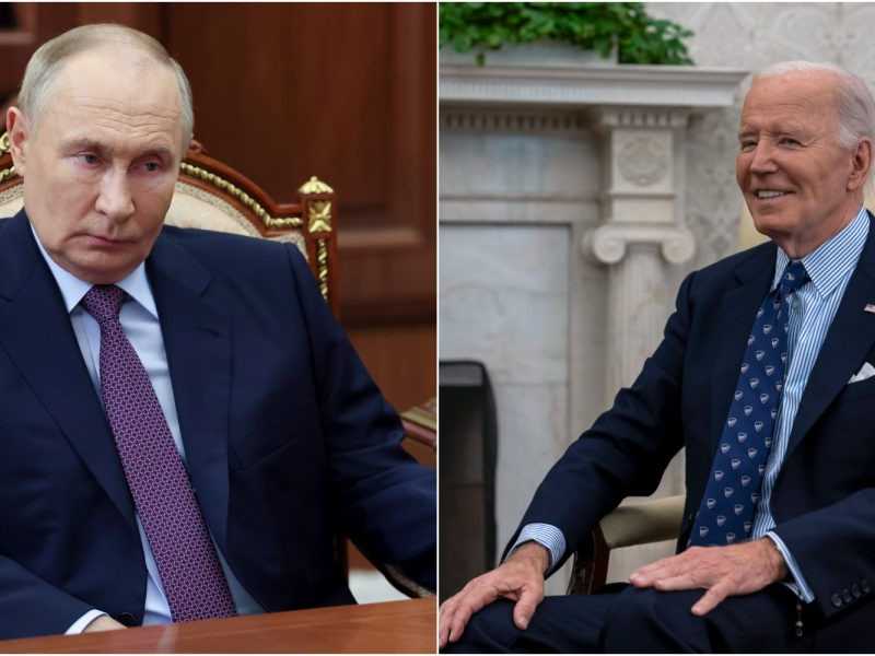 Na snímke zľava Vladimir Putin a Joe Biden.