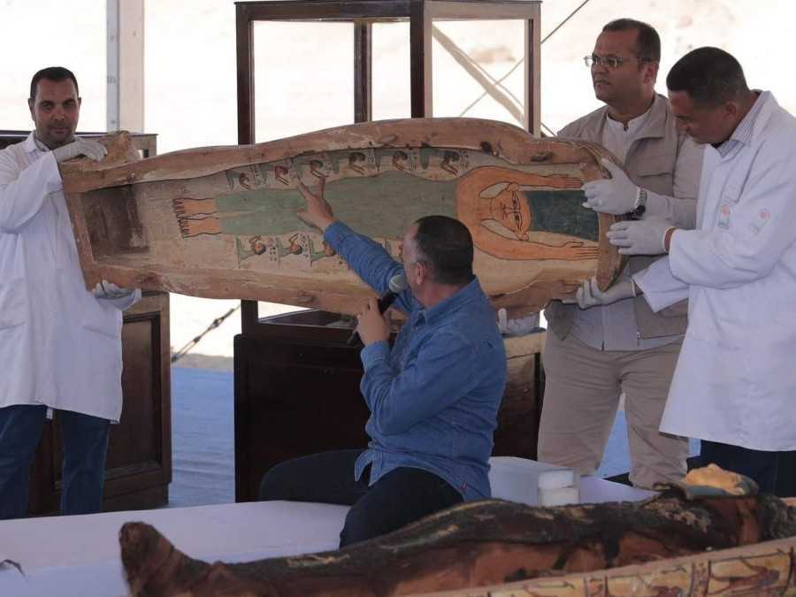 Veko starovekého egyptského sarkofágu.