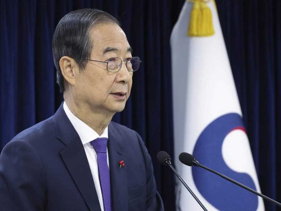 Odvolaný úradujúci juhokórejský prezident Han Tok-su.