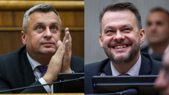 Zľava Andrej Danko a Samuel Migaľ.